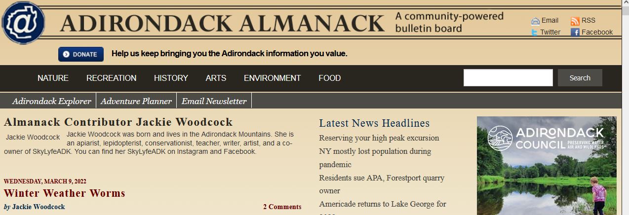 jackie Woodcock- Adirondack Author